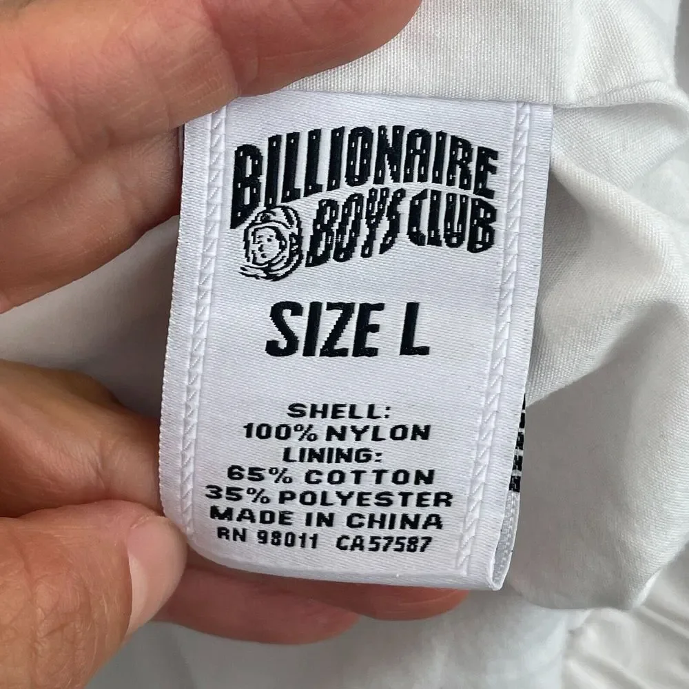 Billionaire Boys Club Men Blast Jacket‎ Men Large White Pullover Zip Pockets